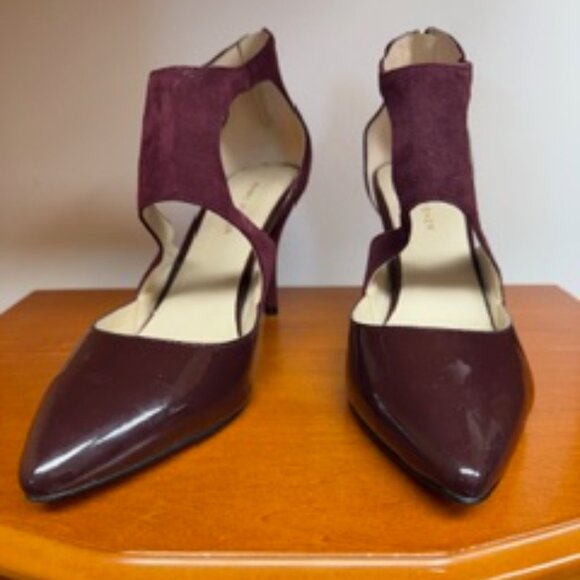 Marc Fisher BurgundyDress Heels 10 - Picture 1 of 8